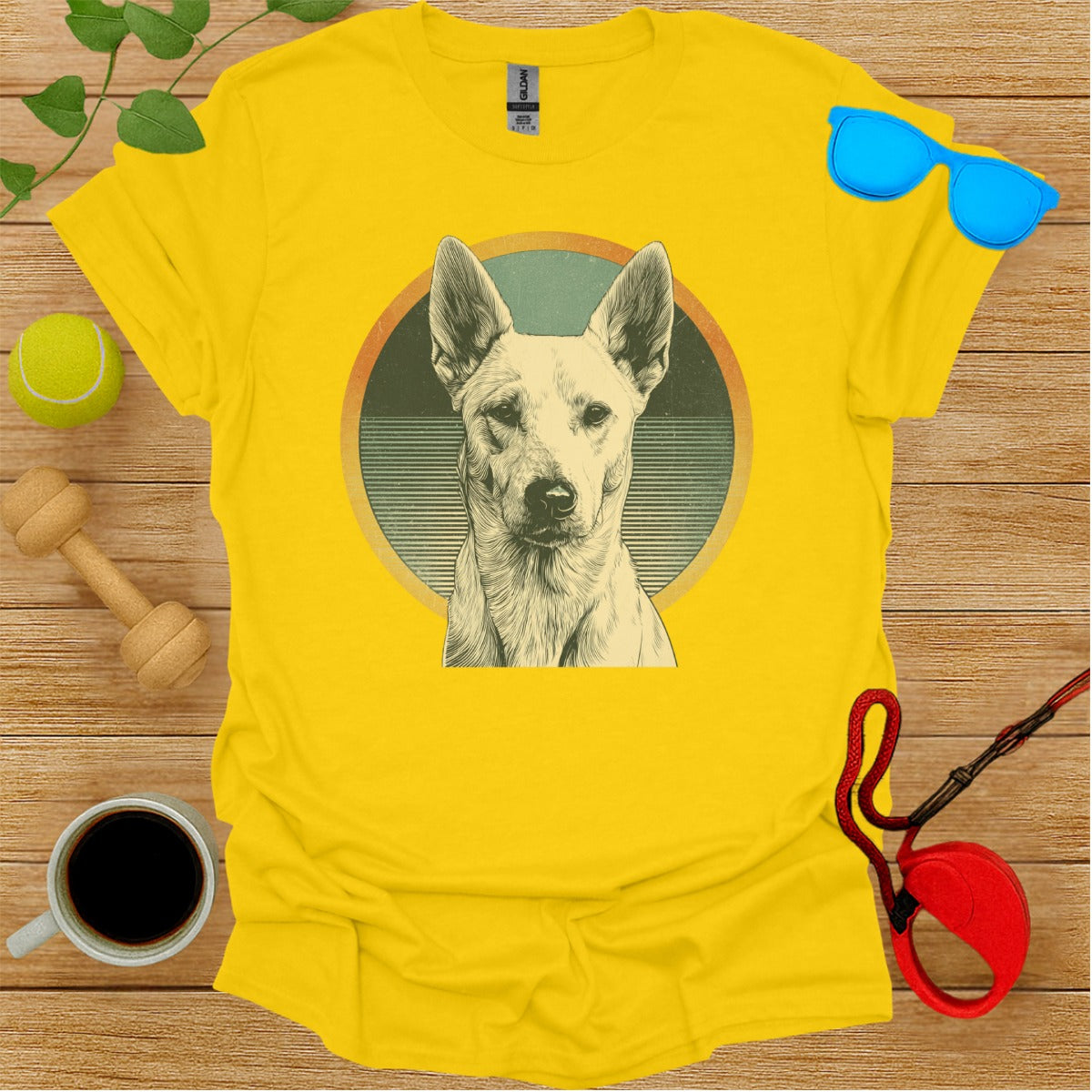 Stylish T-shirt with Artistic Dog Print Design