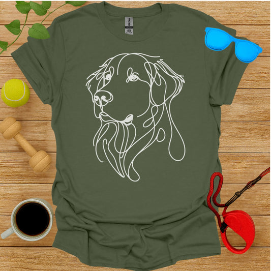 Minimalist Dog Line Art Print Graphic Tee Product