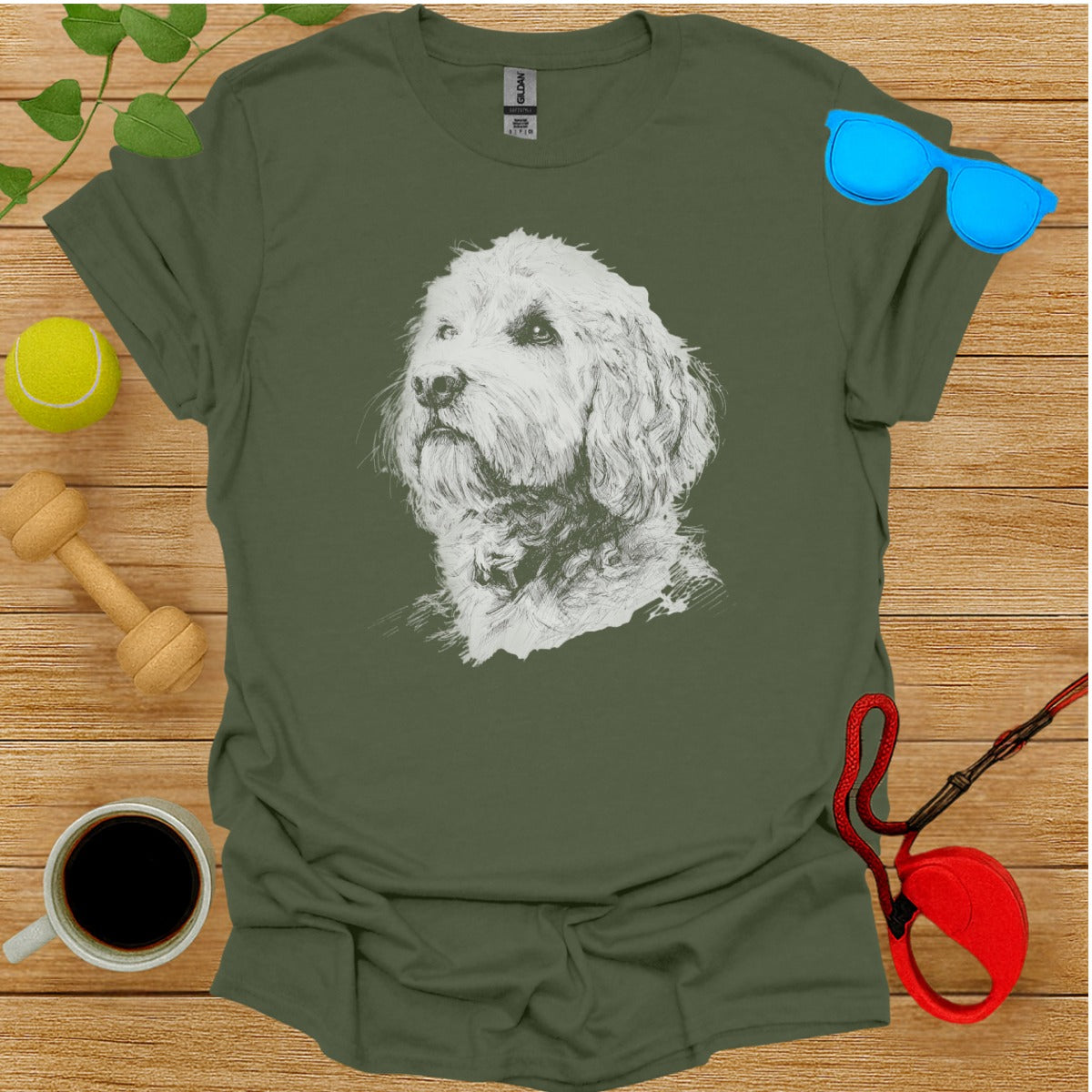 Adorable Dog Portrait Graphic Tee for Pet Lovers