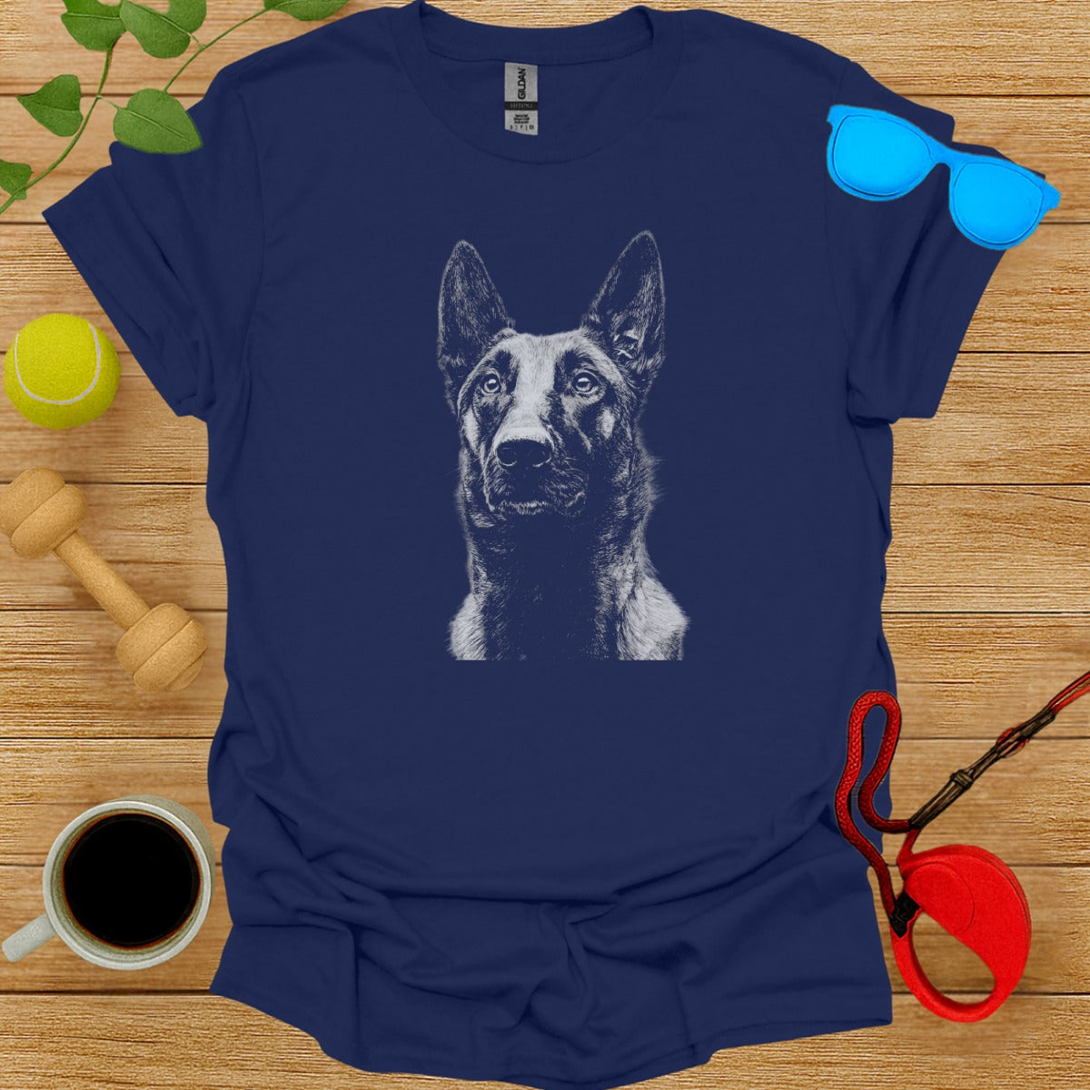 Detailed Dog Print Graphic Tee for Dog Lovers