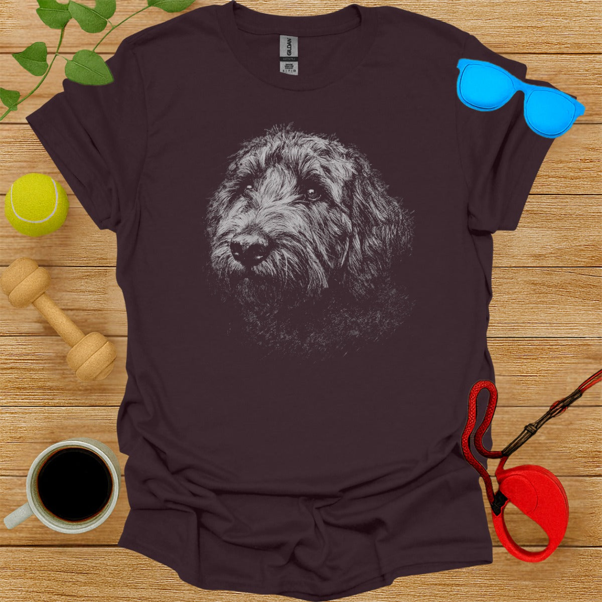 Artistic Dog Illustration Casual Wear T-shirt