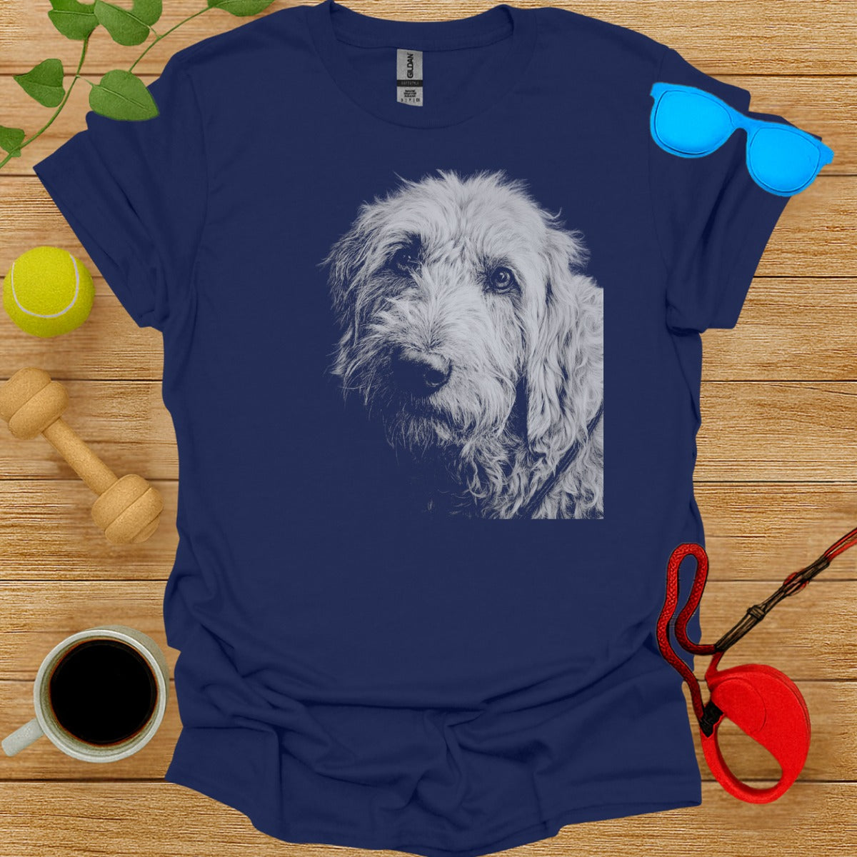 Graphic Tee Featuring Adorable Dog Illustration