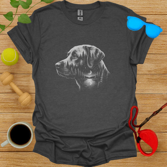 Dog Silhouette Graphic Design Short Sleeve T-Shirt