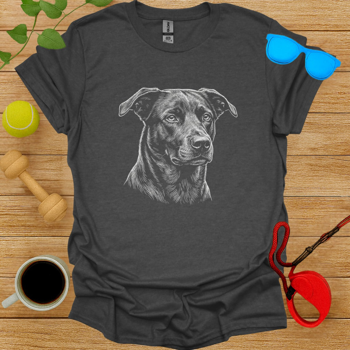 Realistic Dog Illustration Graphic Tee Product