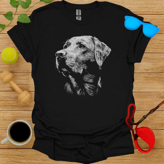 Labrador Retriever Dog Sketch Design T-shirt