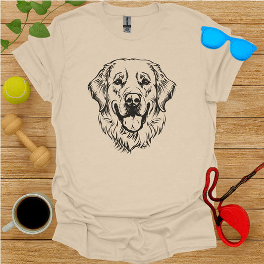 Golden Retriever Dog Face Graphic T-Shirt Design