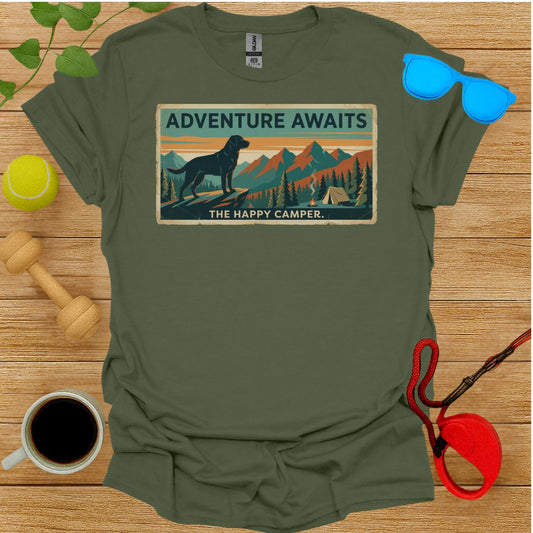 Happy Camper Badge Tee-Critter Lane