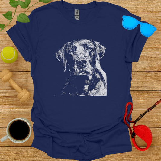 Artistic Labrador Face Graphic T-Shirt for Dog Lovers