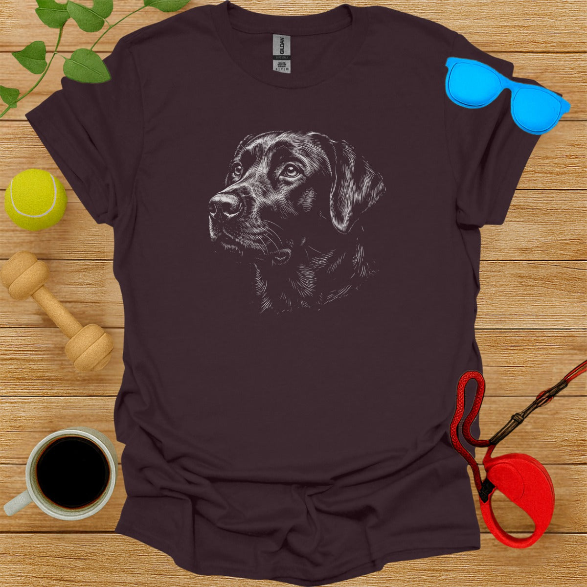 Majestic Dog Sketch Graphic Print T-shirt