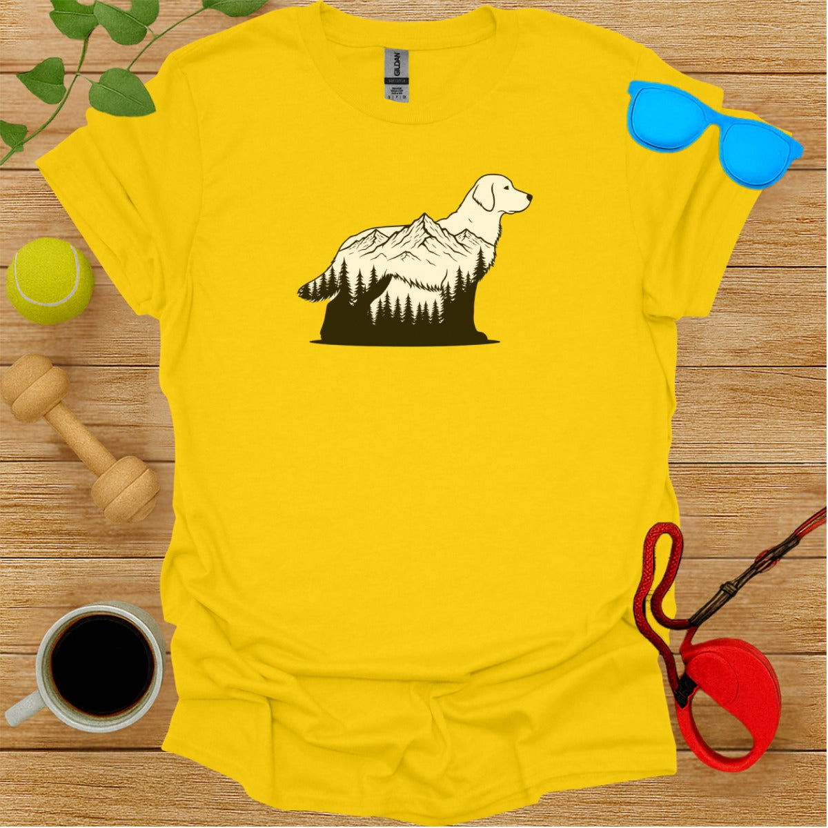 Dog in Mountain Landscape T-Shirt for Pet Lovers