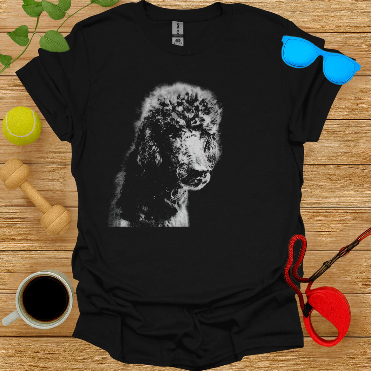 Artistic Dog Portrait Print T-Shirt