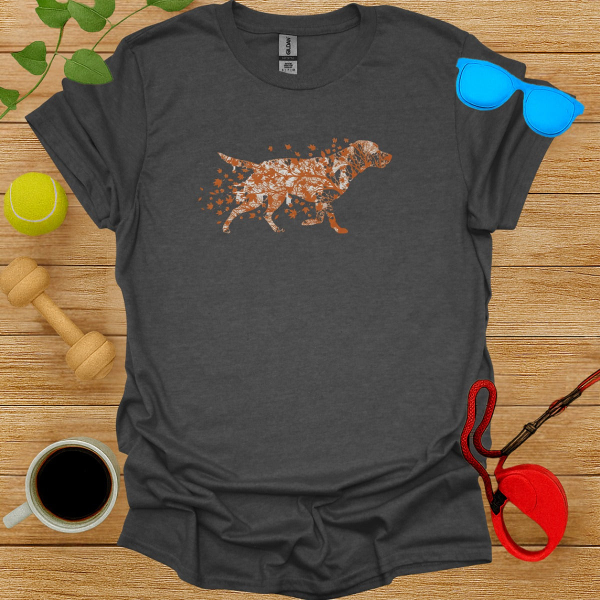 Dog Silhouette Graphic Tee for Casual Wear