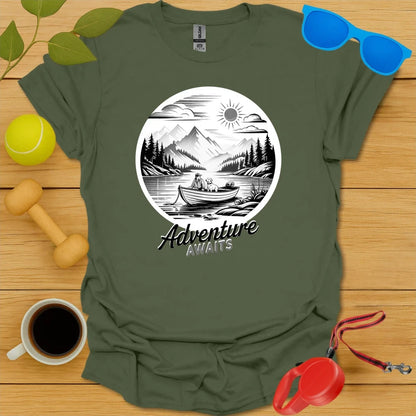Adventure Awaits | Mountain Lake Dog Tee