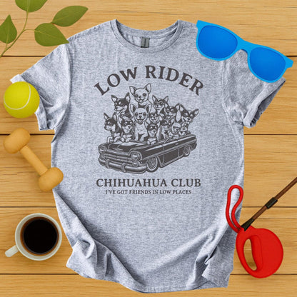 Printify T-Shirt Sport Grey / S Low Rider Chihuahua Club T-Shirt